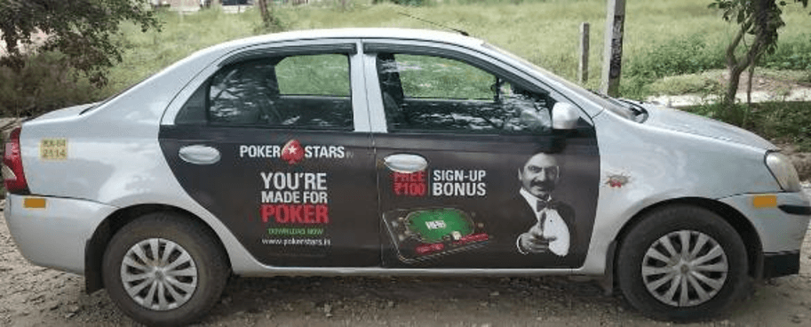 Cab wrap advertising Mumbai